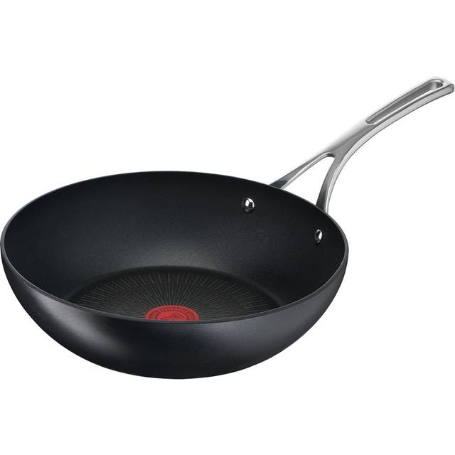 Tefal Pot 28cm Deep Wok IH Compatible with Gas Fires No Harmful Substances such as PFOA Wok Black E52319 Stir-Fry Non-stick Long-lasting Experience+