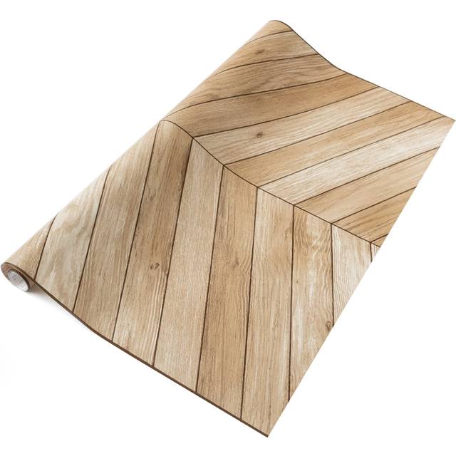 (1m) dc fix CHEVRON NATURAL sticky back plastic vinyl wrap film (67.5cm wide)