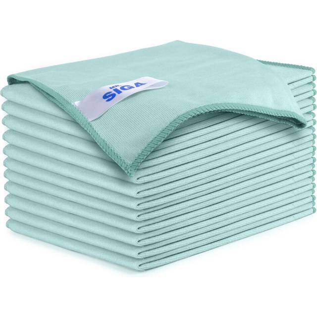 MR.SIGA Ultra Fine Microfibre Cloths for Glass, Pack of 12, 35 x 40cm