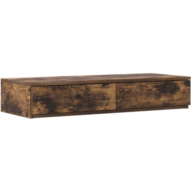 vidaXL Sänglådor Rökig Ek 90x36,5x16,5 cm Trä