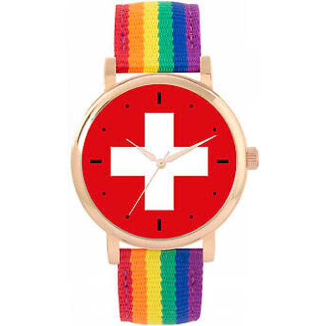 Toff london tlws-74626 ladies switzerland flag watch