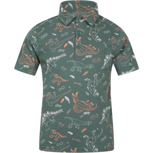 (3-4 Years, Green) Mountain Warehouse Childrens/Kids Dinosaur Polo Shirt