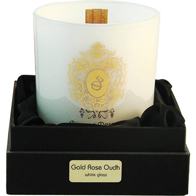 Gold Rose Oudh scented candle with wooden wick 170 g