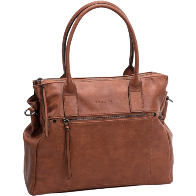 Puccini Donna Datorväska 35cm, Cognac