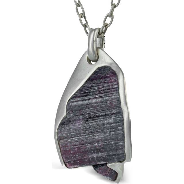 Parts of Four - sterling silver Halos tourmaline necklace - unisex - Silver Plated Brass/Rubellite Tourmaline/Sterling Silver - One Size