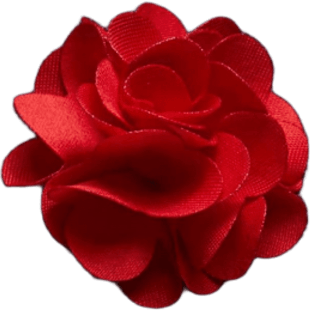 Red Flower Lapel Pin