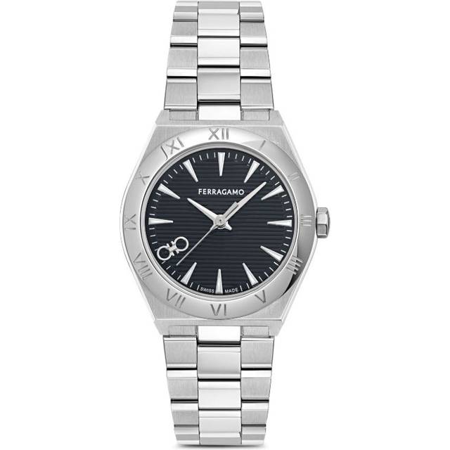 Ferragamo - Vega Upper East 28mm - women - stainless steel/Sapphire Crystal - One Size - Black