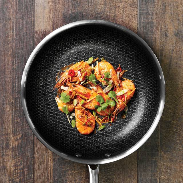 Kitchen Master Hex Stainless Steel Frying Pan - Black / 28cm