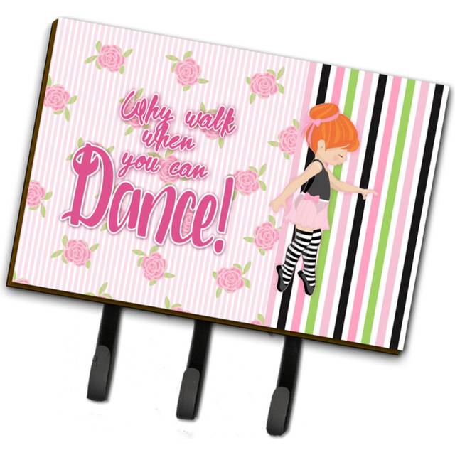 """""Caroline's Treasures Ballet Dance Stripes Red Hair Wall Hook  Triple"""""