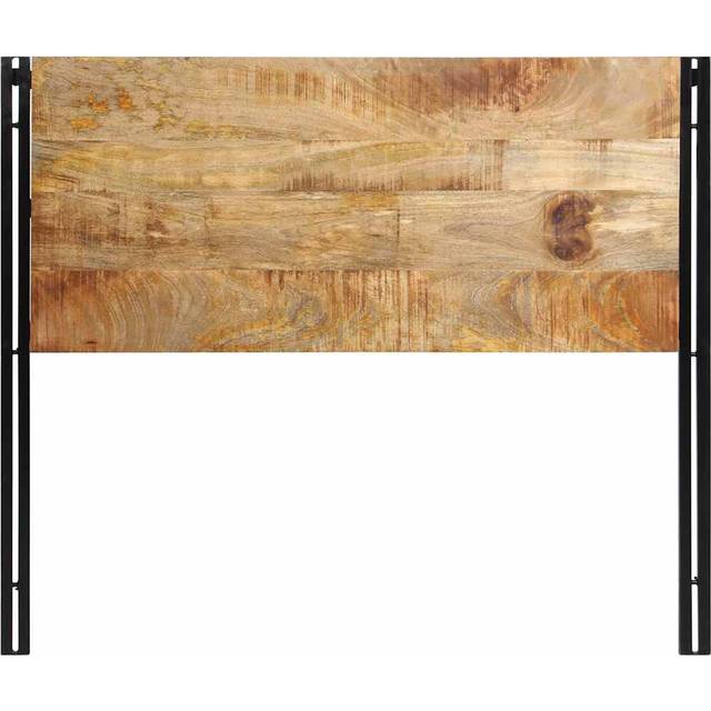 Headboard Solid Wood Mango And Iron - Natural (100cm H x 120cm W x 2cm D)