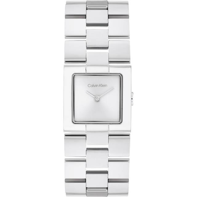 Calvin Klein Ladies' Grid Link Square Dial Stainless Steel Bracelet Watch
