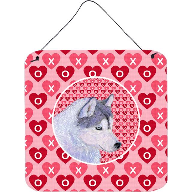 """""Caroline's Treasures SS4464DS66 Siberian Husky Aluminum Metal Wall or Door Hanging Prints  6 x 6""""""""  Multicolor"""""