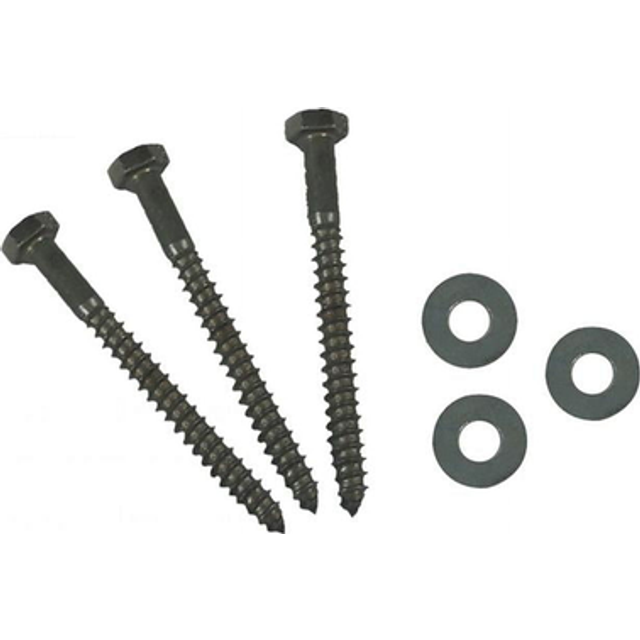 AP Products 012LW 25 38 X 6 Hex Lag Screw with Washer  Pack of 25  38 x 6
