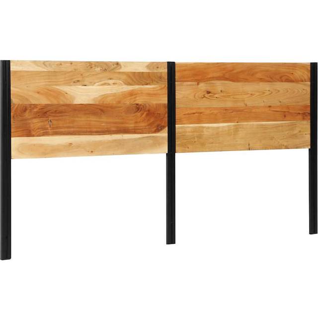 Headboard Solid Wood Acacia And Iron - Natural (100cm H x 200cm W x 2cm D)