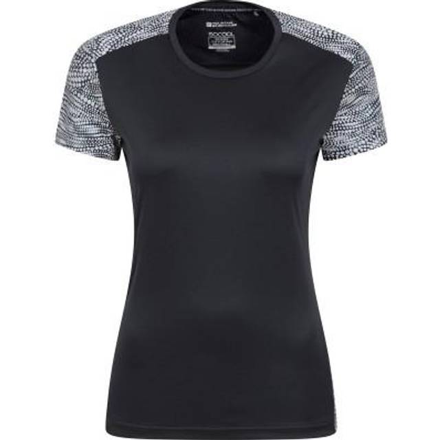 (4 UK, Black) Mountain Warehouse Womens/Ladies Pro Reflective Running T-Shirt
