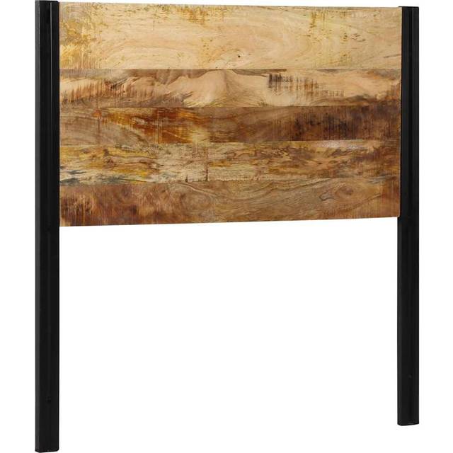 Headboard Solid Wood Mango And Iron - Natural (100cm H x 100cm W x 2cm D)