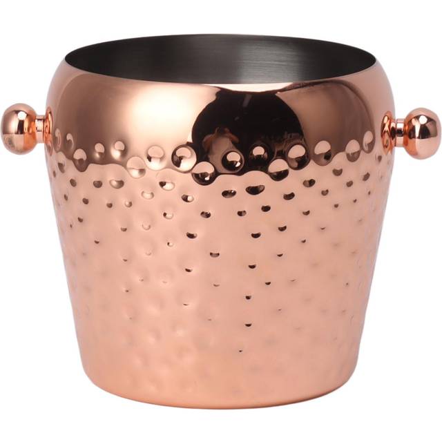 Ice Bucket Stainless Steel Mini Insulated Frozen Container for Bar Wine Champagne 1L Rose Gold rose gold