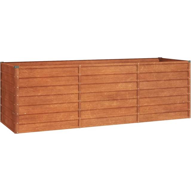 vidaXL Garden Raised Bed Rusty 240x80x77 cm Corten Steel - Brown