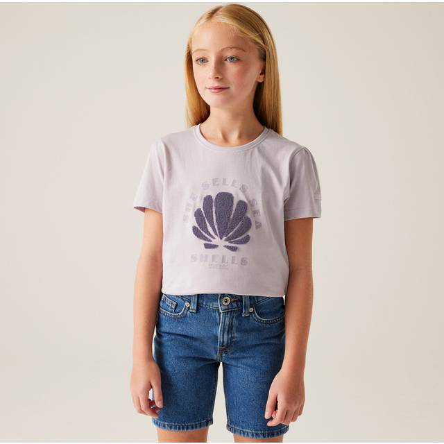 Regatta Girls Bosley VIII UV Protection Cotton T Shirt 15-16 Years - Chest 89-92cm (Height 170-176cm)