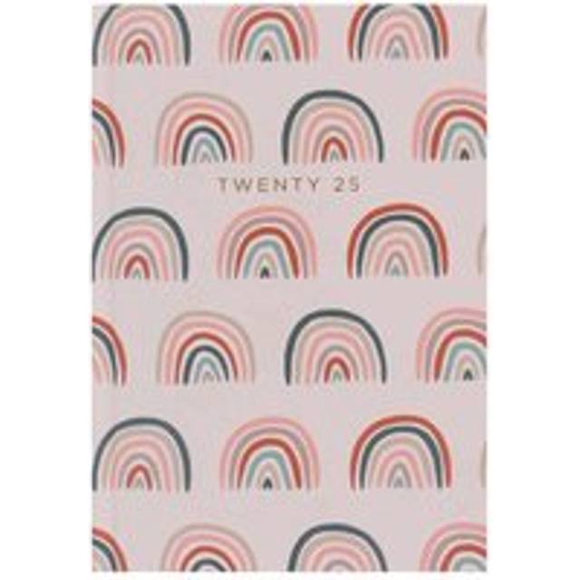 Ryman A5 Week to View 2025 Diary Rainbow Design, none