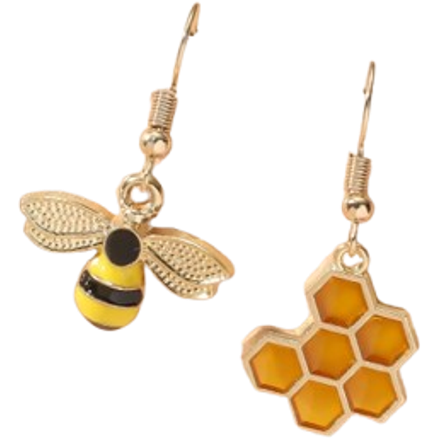 Bee & Honeycomb Inredning Missmatchade droppörhängen - Multifärgad (En-Storlek)