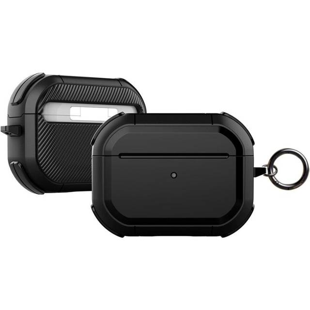(for AirPods Pro 2, Black) KEYSION Shockproof Case for Apple AirPods Pro 2 1 Soft Silicone With Metal Hook Bluetooth Earphone Cover for AirPods 3 2 1