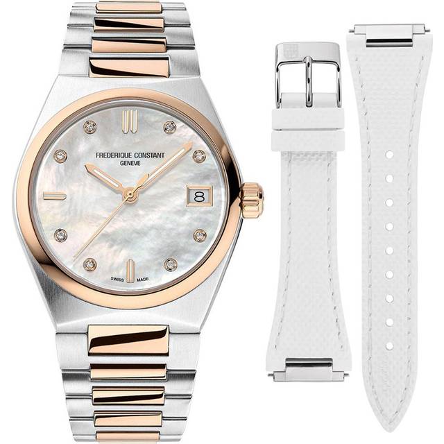 Frederique Constant FC-240MPWD2NH22B Damenuhr Highlife Ladies Quartz 8 Diamonds Set 31mm 5ATM