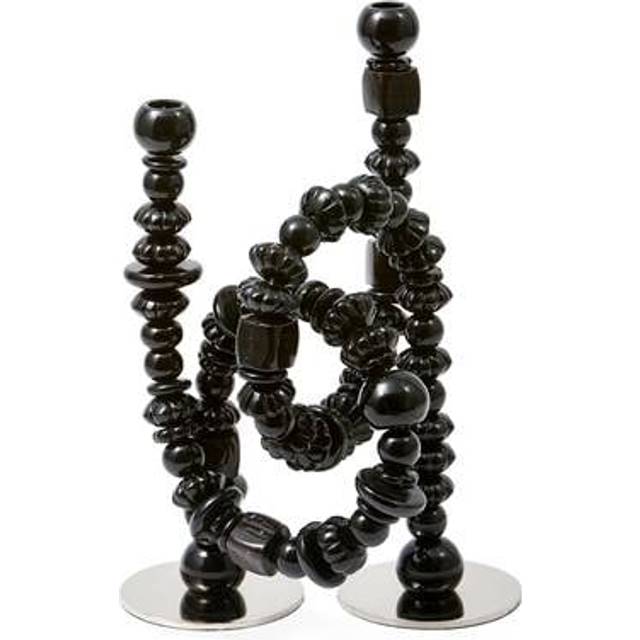 Polspotten - Beads Candle Holder - schwarz/LxBxH 33x12x38cm - black (38.0 x 33.0 x 12.0cm)