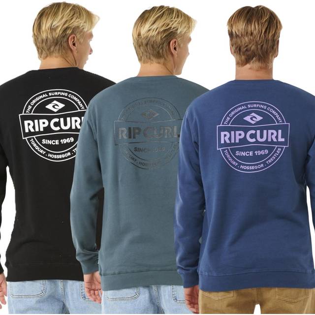 Stapler Crew Sweatshirt in Black - L
