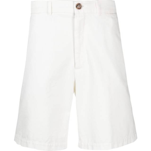 Brunello Cucinelli Men&#39;s Cotton Bermuda Shorts in White | Size 52 | M252DU0010 (52)