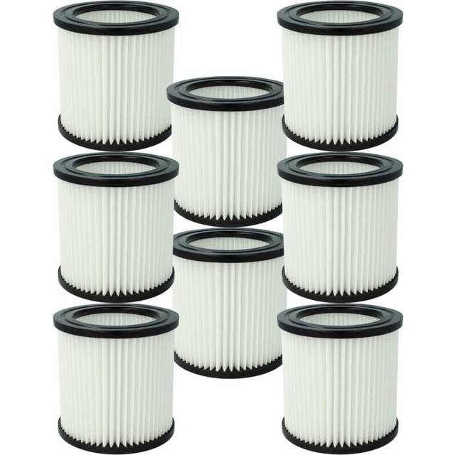 Vhbw - 8x Filter Element compatible with Nilfisk Buddy ii 12, ii 12 Car Cleaner Wet/Dry Vacuum Cleaner