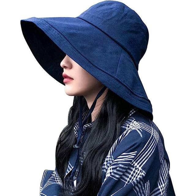 Wide Brim Bucket Hat - UPF50+ Protection Travel Beach Sun Hat with Semi-Rigid Adjustable Foldable Brim