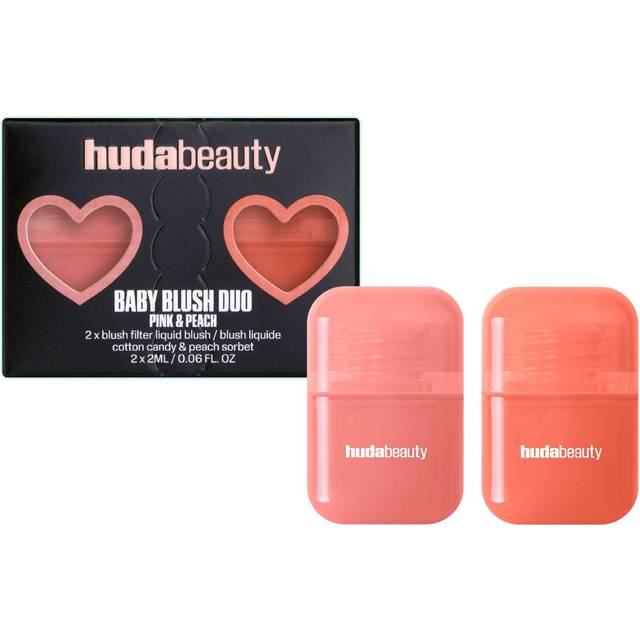 Huda Beauty Baby Blush Duo Cotton Candy And Peach Sorbet 2 X 2 Ml - 2 x 2 ml
