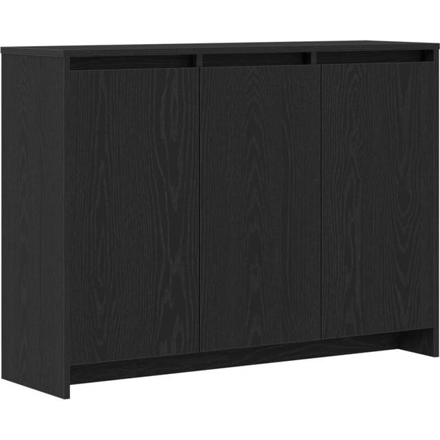 vidaXL Sideboard Black Oak Engineered Wood Medium Storage
