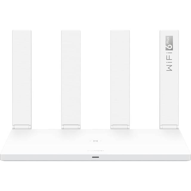 HUAWEI WLAN AX3, 3000 Mbit/s WLAN 6 Smart router, större bandbredd med 160 MHz, smart hemWLAN-hantering, omfattande WLAN-täckning, automatisk Gigabit WAN/LAN-justering, vit