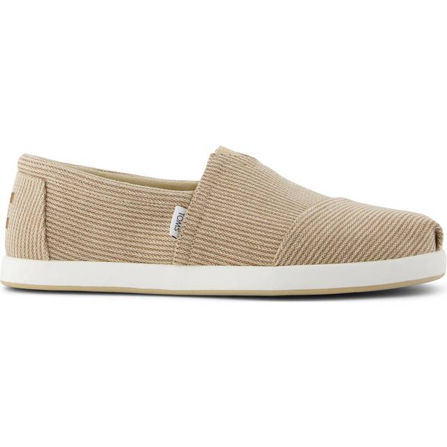 TOMS Men's Alp FWD - Almond Beige Subtle Stripe Espadrille, Size 9
