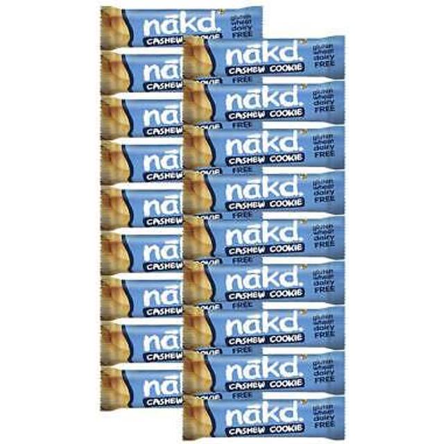 Nakd raw fruit & nut cashew cookie nut bars 18 x 35g