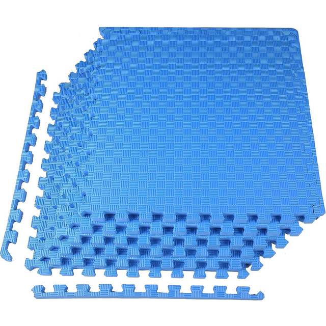 "BalanceFrom 1"" EXTRA Thick Puzzle Exercise Mat with EVA Foam Interlocking Tiles for MMA, Exercise, Gymnastics and Home Gym Protective Flooring, One"