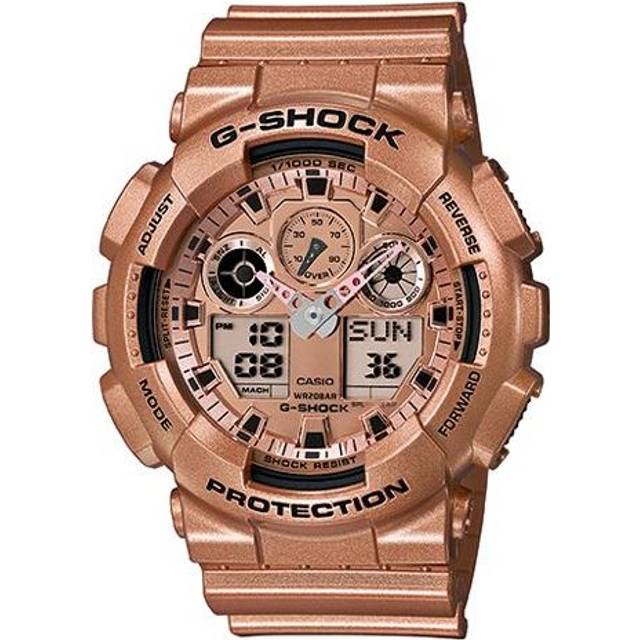 CASIO G-Shock Analog-Digital 'Copper' GA-100GD-9APR - Gold - Free