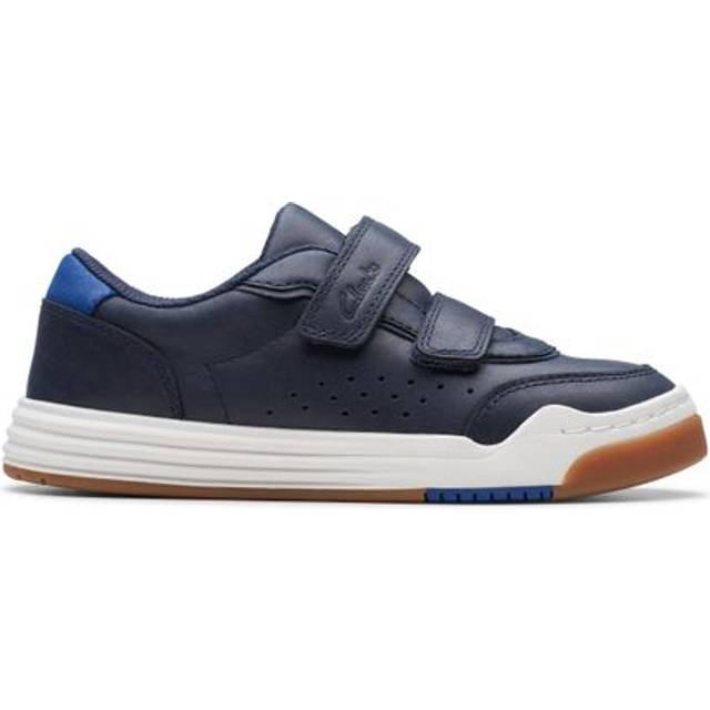 Clarks Kids' Urban Solo Leather Riptape Trainers