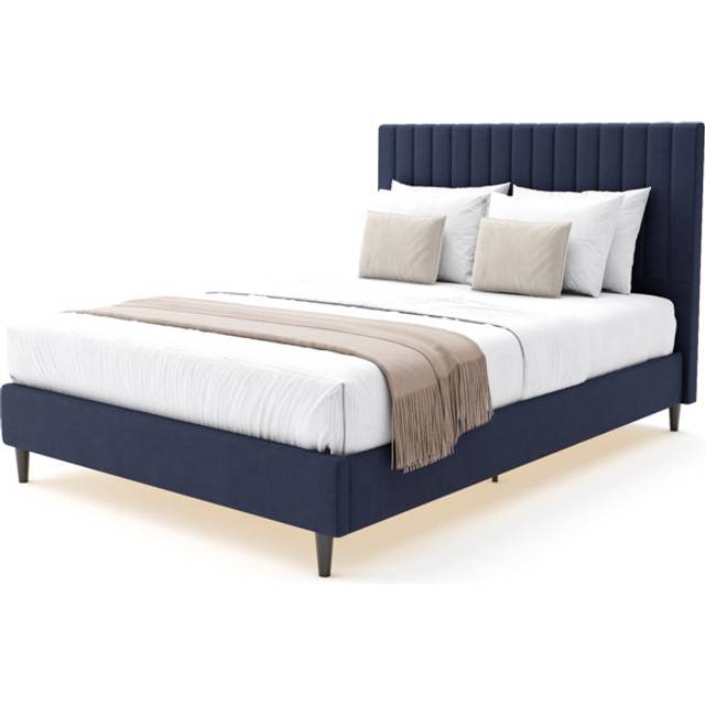 XR Living Maisie Fabric Bed Frame Double Navy Blue, Blue