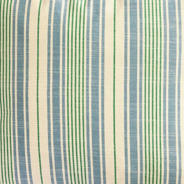 Habitat Yarn Dye Stripe Cushion - Blue & Green - 43x43cm