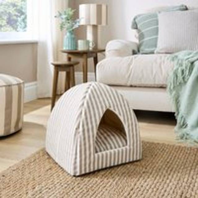 Linford Stripe Cat Bed - Natural