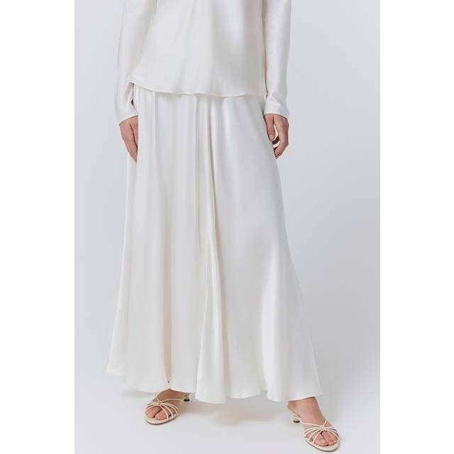 Ghost Colette Satin Maxi Skirt - Ivory