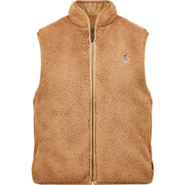 MONCLER GRENOBLE Reversible Polartec Zip-Up Gilet, Women, Beige, Size: XS