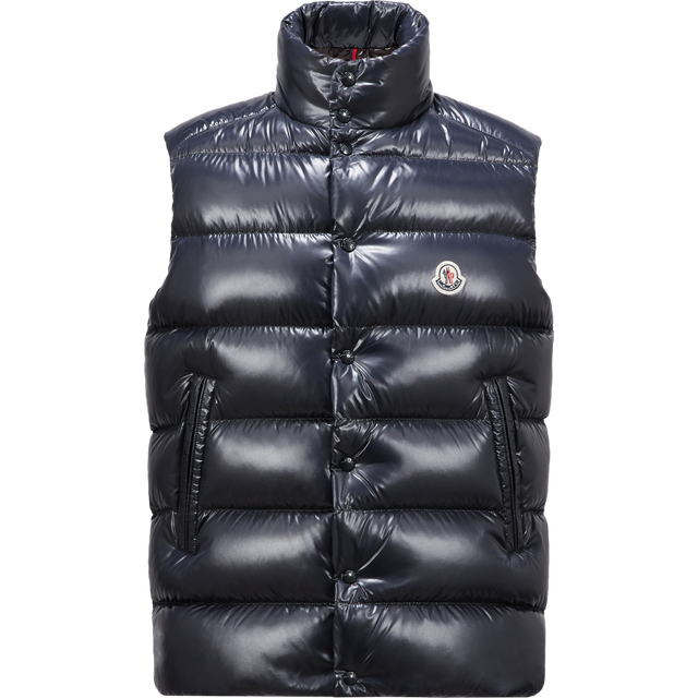 Moncler Mens Vy Tibb Brand-patch Regular-fit Shell-down Gilet 36 - NAVY