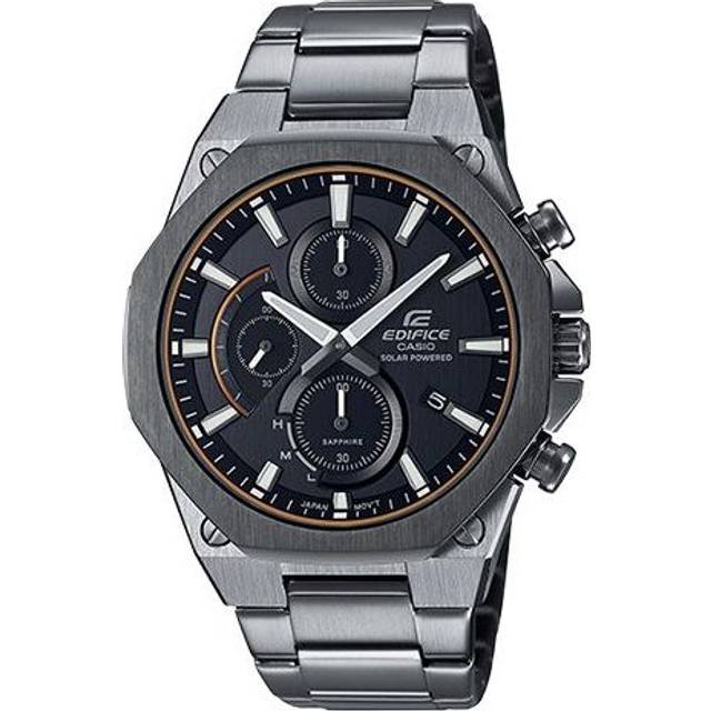 CASIO EDIFICE Solar Powered Mens Gray Analog EFS-S570DC-1A - Grey - Free
