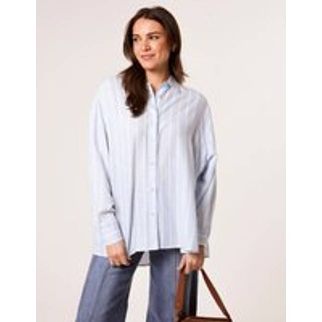 Blue Vanilla Light Blue Oversized Shirt - one size