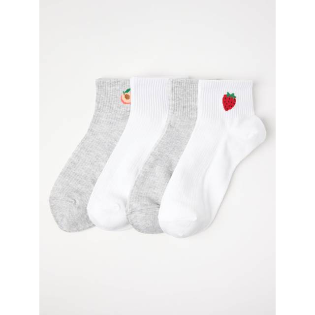 4-pack höga ankelstrumpor