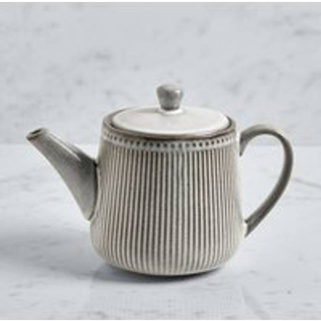 Steeple Embossed Teapot - Grey